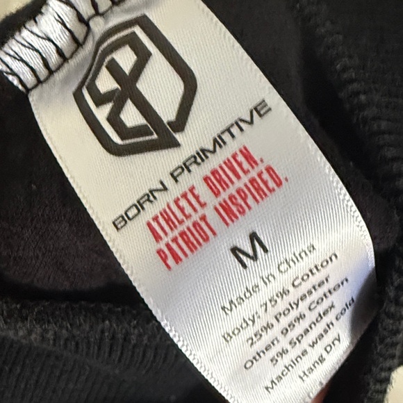 Born Primitive Black Crew Quilted Neck Sweater Athleisure - Picture 3 of 3